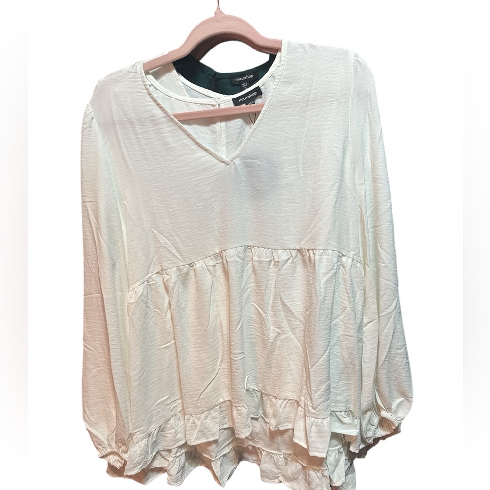 Mitto Shop White Tunic Top